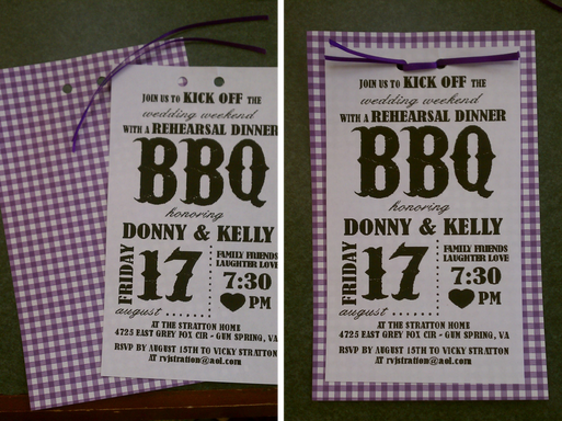 rehearsal BBQ dinner invitations designed by @PreppyPlanner 