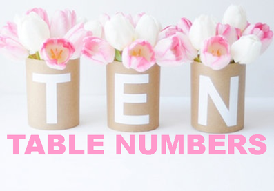 ten unique ideas when you create table numbers for your next party #PreppyPlanner