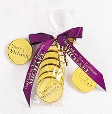 Olympic gold medal coins as favors #PreppyPlanner