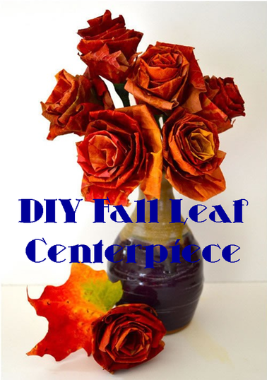 DIY on how to create the a fall floral bouquet out of leaves for any party centerpiece #PreppyPlanner