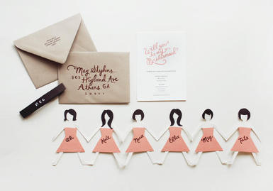 How to Get Your Girls: Create Paper Dolls of the Whole Bridal Party #PreppyPlanner