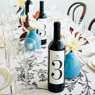 create new wine labels for the table wine that can also serve as table numbers #PreppyPlanner