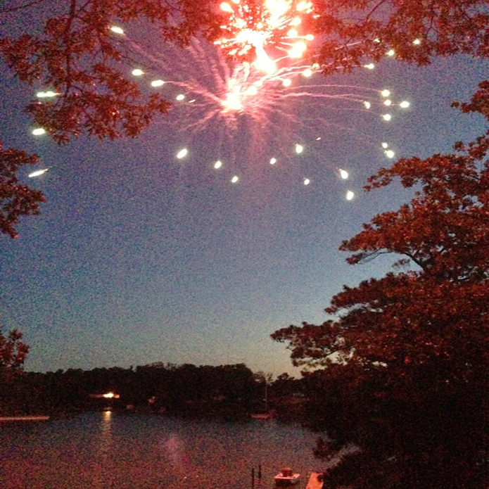 A great firework show overlooking the creek #PreppyPlanner