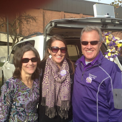 Football Season Photo Diary: My parents and I proudly wearing our gameday purple #PreppyPlanner